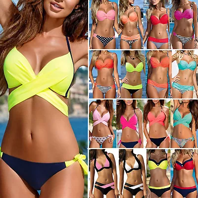 $18.61 • Buy Womens Padded Bra Push Up Swimwear Bikini Set Swimsuit Beachwear Bathing Suit