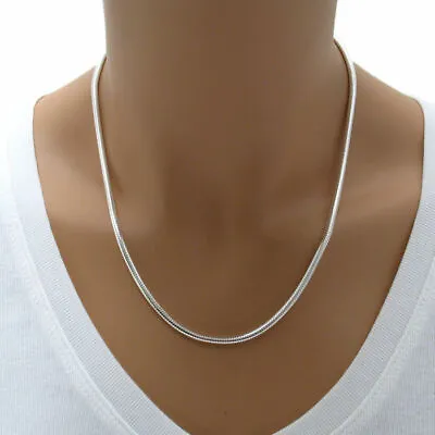 925 Sterling Silver 18” 3mm Snake Chain Necklace • $9.75