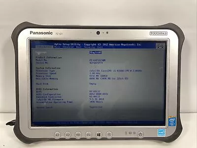 PANASONIC TOUGHPAD FZ-G1 I5 4th Gen 8GB RAM No Charger No Storage • $90