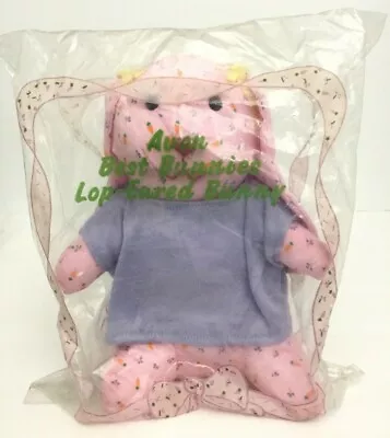 Avon 1992 PINK Lop-Eared BUNNY RABBIT Plush YELLOW RIBBON  8  New In Original • $13.87