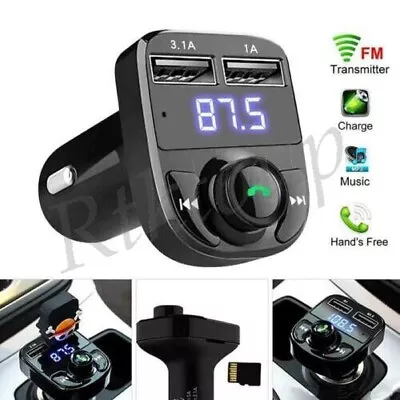 Handsfree Wireless Bluetooth Car Kit FM Transmitter Radio MP3 Player USB Charger • £6.36