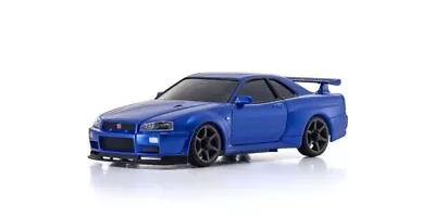 Kyosho MZP460MB ASC AWD Mini-Z Body Nissan Skyline GT-R R34 V-Spec II Nur (Blue) • $58.90