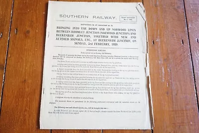 1929 Southern Railway Beckenham Junction Signal Box Signalling Diagram • £14.99