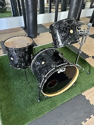 DW Collectors Series Drum Set Black Velvet Huge Sizes 24” 14” 18” • $2700