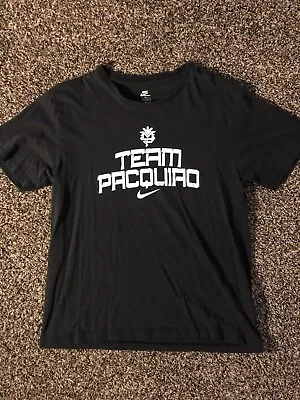 Nike Team Pacquiao Black Men T-Shirt 2XL Philippines Boxing Double Side Print • $29.99