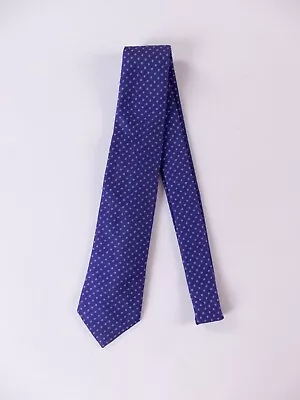 CANALI Purple Mini Circles Motif Silk Tie Authentic Italy • $72