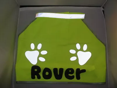 Custom Printed Hi Vis Reflective Vest Personalised Coat Night Safety For Dogs • $16.50