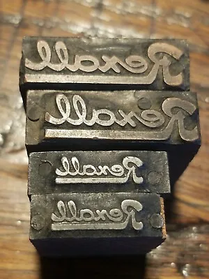 Vintage Letterpress Printing Block  Advertising Logo- Rexall Lot L2- B1 • $50