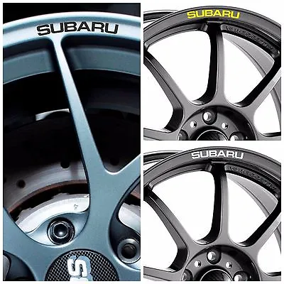 8x SUBARU Wheel Alloy Rims Curved Racing Decals Stickers For BRZ Impreza WRX STi • $11.85