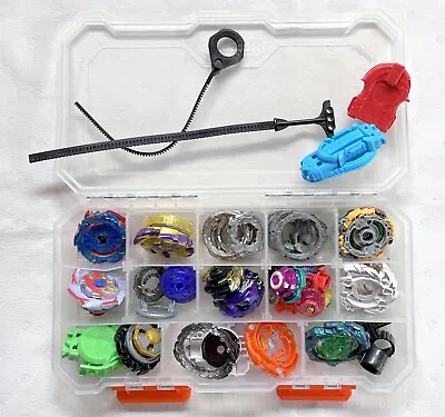 Bulk Lot Of Beyblades Including Parts Launchers & Carry Case • $59.95