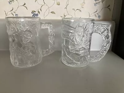 VTG 1995 Batman Forever McDonalds Batman And Robin DC Comics Glass Mug Set Of 2  • $6.50