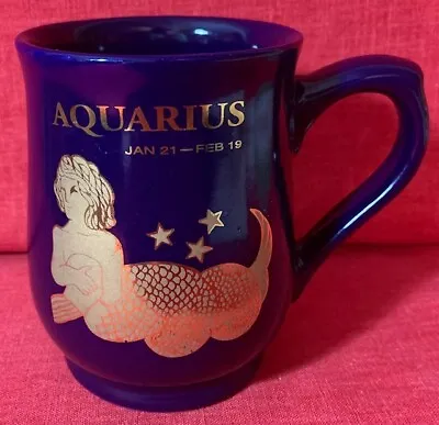 Vintage AQUARIUS (Zodiac Sign) High Quality Large Ceramic Coffee Cup / Mug EUC! • $11.50