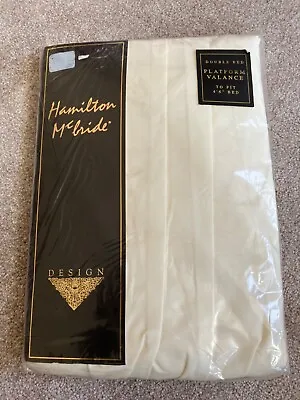 Hamilton McBride Rare Vintage Double Platform Valance Sheet Cream Sealed In Pack • £12.95