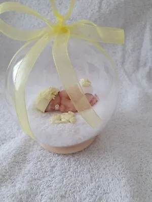 Ooak Baby Shower Christening New Born Gift Girl With Dummy Bows Bunny Yellow • £12.75