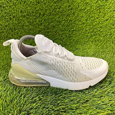 Nike Air Max 270 Triple White Womens Size 8.5 Athletic Shoes Sneakers AH6789-102 • $69.99