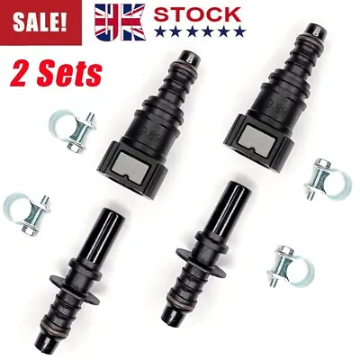 Car Motorcycle Fuel Line Hose Pipe Quick Release Coupler Connector 8mm 10mm • £7.69