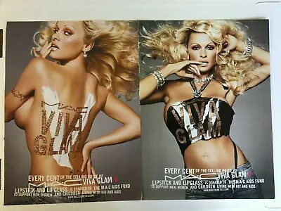Pam Pamela Anderson MAC Viva Glam Cosmetics 2 Pg.  Print Ad • $14.95