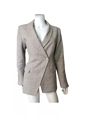 VIKTORIA & WOODS Double Breast Check Blazer Size 10 AU 6 US Worn Twice • $200