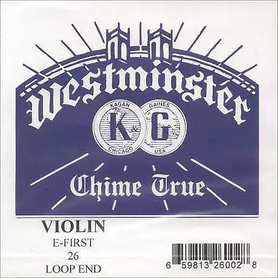 Westminster Violin E String - Steel: Medium #26 Loop End • $5.25