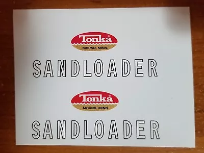 TONKA TRUCK SANDLOADER Vinyl Peel And Stick DECAL WITH OVAL LOGO • $8