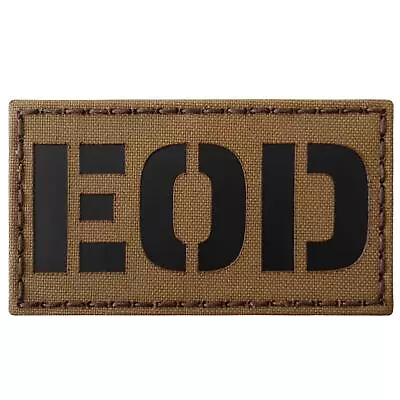EOD Explosive Ordnance Disposal Infrared IR Coyote Brown Bomb Laser Hook Patch • $16.95