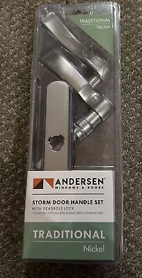 Anderson Traditional Nickel Storm Door Handle Set With Deadbolt Lock NEW In PKG • $55