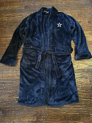 Men’s Dallas Cowboys Soft Fleece BathRobe House Coat Sz L /XL Belted W/ Pockets • $17.45