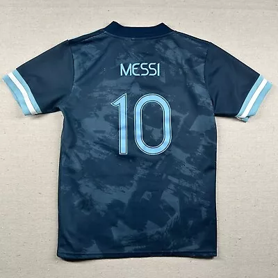 Adidas Soccer Jersey Youth 10 Messi AFA Argentina Climacool Kids Patch Embroider • $34.99