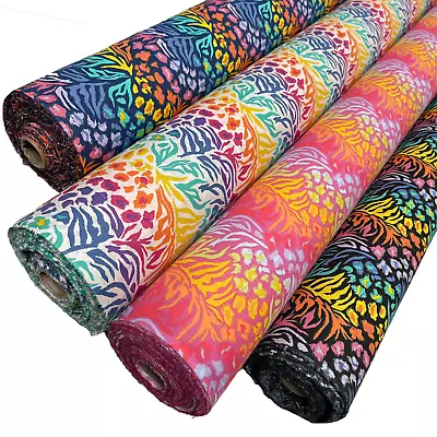 Polycotton Fabric Material Wild Animal Prints Sold Per Metre 114cm Wide • £2.49