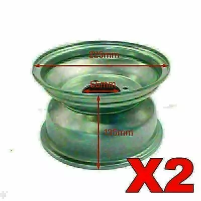 2x 8 Inch Front Rim For ATV Quad Bike Dune Ride On Mowers Go Kart Rear Trailer • $72.95