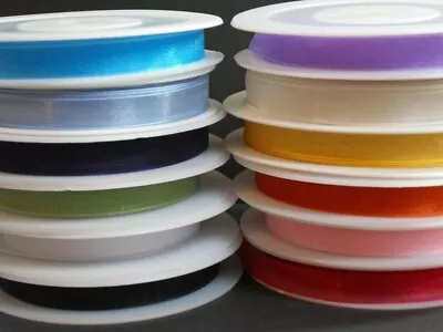 £0.99 • Buy Organza Ribbon 9mm Wide, Various Colours & Free Postage