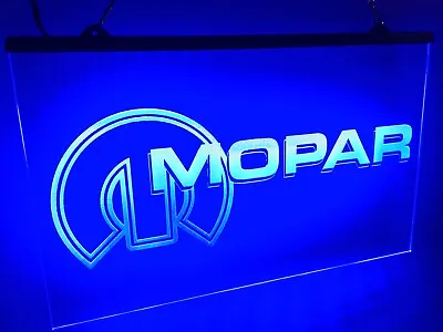 Mopar Led Neon Light Sign Bar  Garage Sign (your Color Choice) 12x8” • $34.88