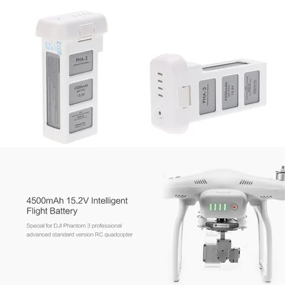 $239.48 • Buy 2PCS 15.2V 4500mAh LiPo Battery For DJI Phantom 3 Professional Advanced Standard