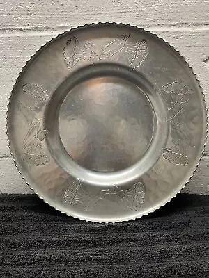 Vintage Wrought Farberware 11.5  Silver Flower Pattern Platter Brooklyn NY • $15