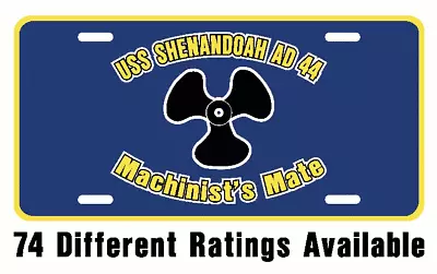 USS SHENANDOAH AD 44 Rating License Plate U S Navy USN Military PO4 • $12.99