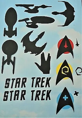 Die Cut Cuts Star Trek Pack Trekki Voyager Black  Scrap Booking Topper • £2.10