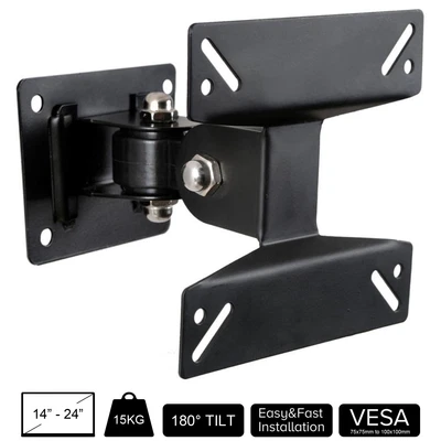 $16.95 • Buy 14   - 24   Led Lcd Monitor Tv Wall Mount Bracket Vesa 75-100Mm 17 19 22