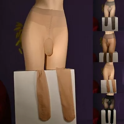 Men's See Through Sleepwear Body Stocking Elastic Transparent Pantyhose • $10.07