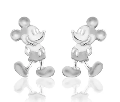 Mickey Mouse Earrings Post .925 Sterling Silver Disney Park Authentic ✿ Gift Box • $23.95