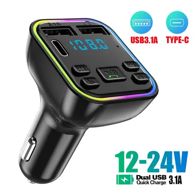 Wireless Bluetooth Car Kit FM Transmitter Radio Handsfree MP3 Player Charger TO • $10.19