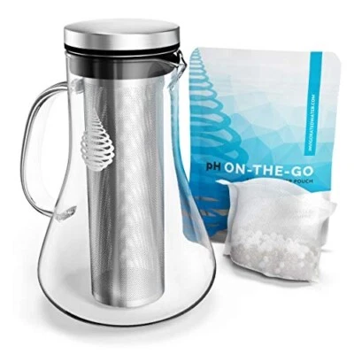 £29.99 • Buy PH Replenish Glass Alkaline Water Pitcher Jug Invigorated Water 1L With Filter 