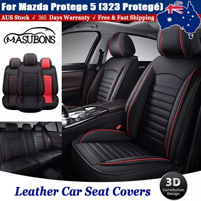 For Mazda Protege 5 Full Set/Front PU Leather Car Seat Covers Cushions 2/5-Seats • $134.68