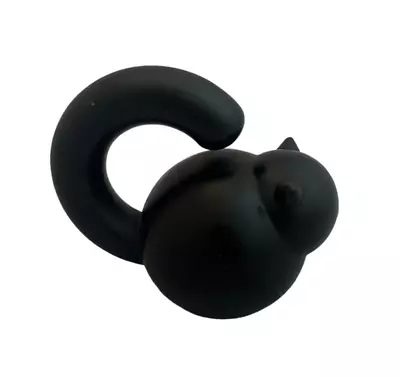 Aarikka Finland Black MCM Wood Cat Figurine Decorative Modern Nordic • $25