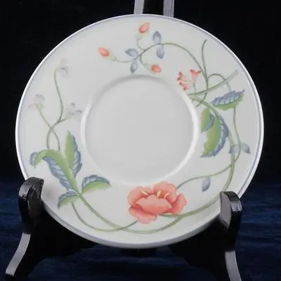 6  Villeroy & Boch Albertina Saucer Plate Porcelain China Vine & Flowers Germany • $9.95