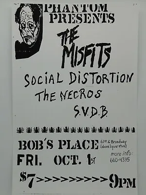 $14.95 • Buy The Misfits Social Distortion Punk Rock Concert Poster At Bob's Place In La