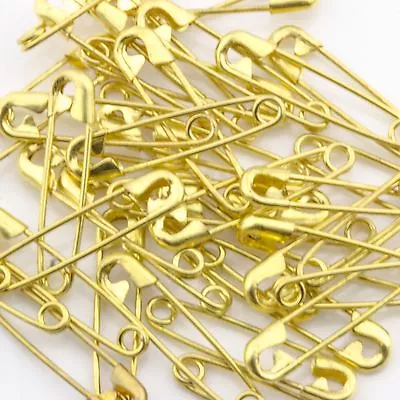 38mm (1 1/2 ) Gold Color Safety Pins 30pcs 70301005 • $3