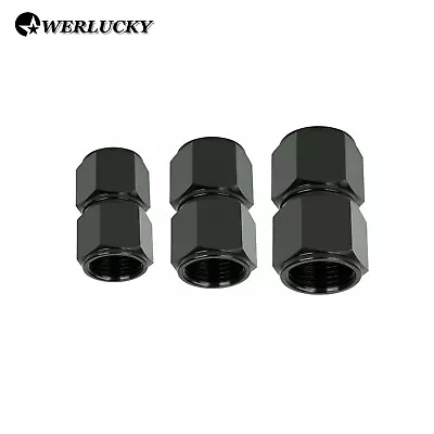 Black Straight Female Swivel Coupler 6AN To 6AN 8AN To 8AN 10AN To 10AN Fitting • $5.92