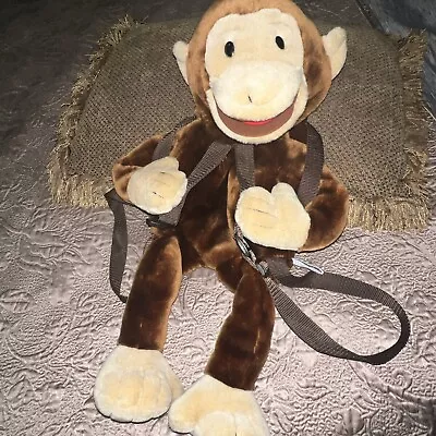 Vintage Curious George Plush Stuffed Character Backpack Puppet 24” • $34.99