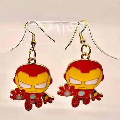 Iron Man Earrings - Super Hero Earrings - Marvel Earrings • $6.99