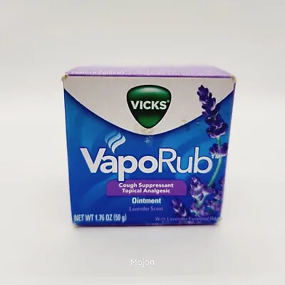 Vicks VapoRub Cough Suppressant Ointment Lavender Scent 1.76 Oz EXP 9/24 • $9.99